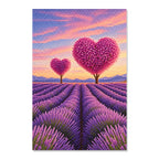 Lavender Heart Trees Diamond Painting Kit hero view