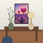 Lavender Heart Trees Diamond Painting Kit lifestyle view