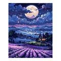 Original artwork for Lavender Moonrise Flight Diamond Painting Kit