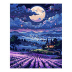 Original artwork for Lavender Moonrise Flight Diamond Painting Kit