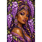 Lavender Wisteria Queen finished diamond painting on white background