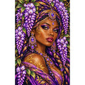 Lavender Wisteria Queen original artwork on white background