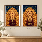 Framed and no-frame options for the Leo Sunmane Queen diamond painting