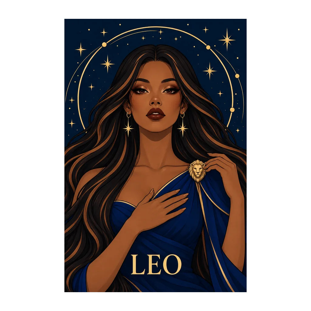 Original white-background artwork of Leo Ember Lioness