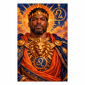 Original white-background artwork of the Leo zodiac diamond painting design