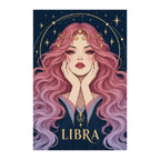 Finished white-background diamond painting of Libra Rose Balance