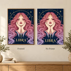 Framed and no-frame options for the Libra Rose Balance diamond painting