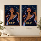 Framed and no-frame options for the Libra Twilight Balance diamond painting