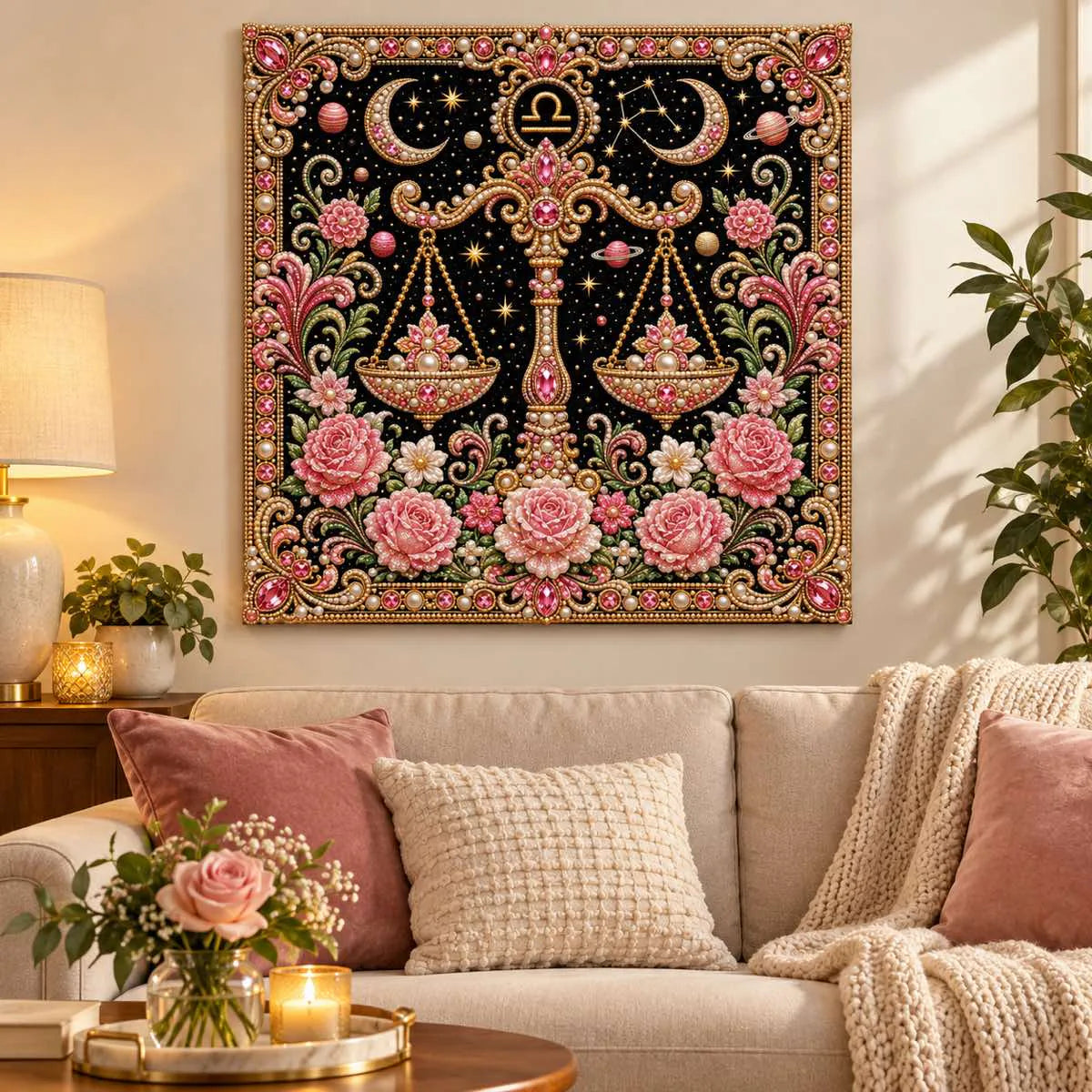 libra pearl artwork shown as a home display example