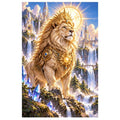 Lion Guardian Sun Crystal original artwork on white