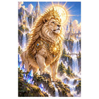 Lion Guardian Sun Crystal original artwork on white