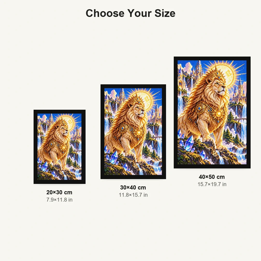 Lion Guardian Sun Crystal size comparison