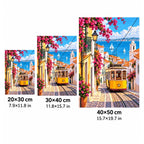 Lisbon Yellow Tram Street size guide
