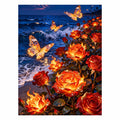 Luminous Butterflies and Fiery Roses: original