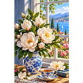 Magnolia Window Teacup — original artwork on a clean white background