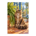 Original white-background artwork of Maine Coon Fern Room