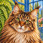 Close-up of sparkling drills on the Maine Coon Fern Room design