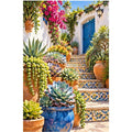Mediterranean Mosaic Garden original artwork on white background
