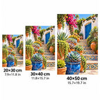 Mediterranean Mosaic Garden Diamond Painting Kit size guide