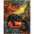 Finished diamond painting for Midnight Guardian Diamond Painting Kit