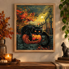 Home decor scene for Midnight Guardian Diamond Painting Kit