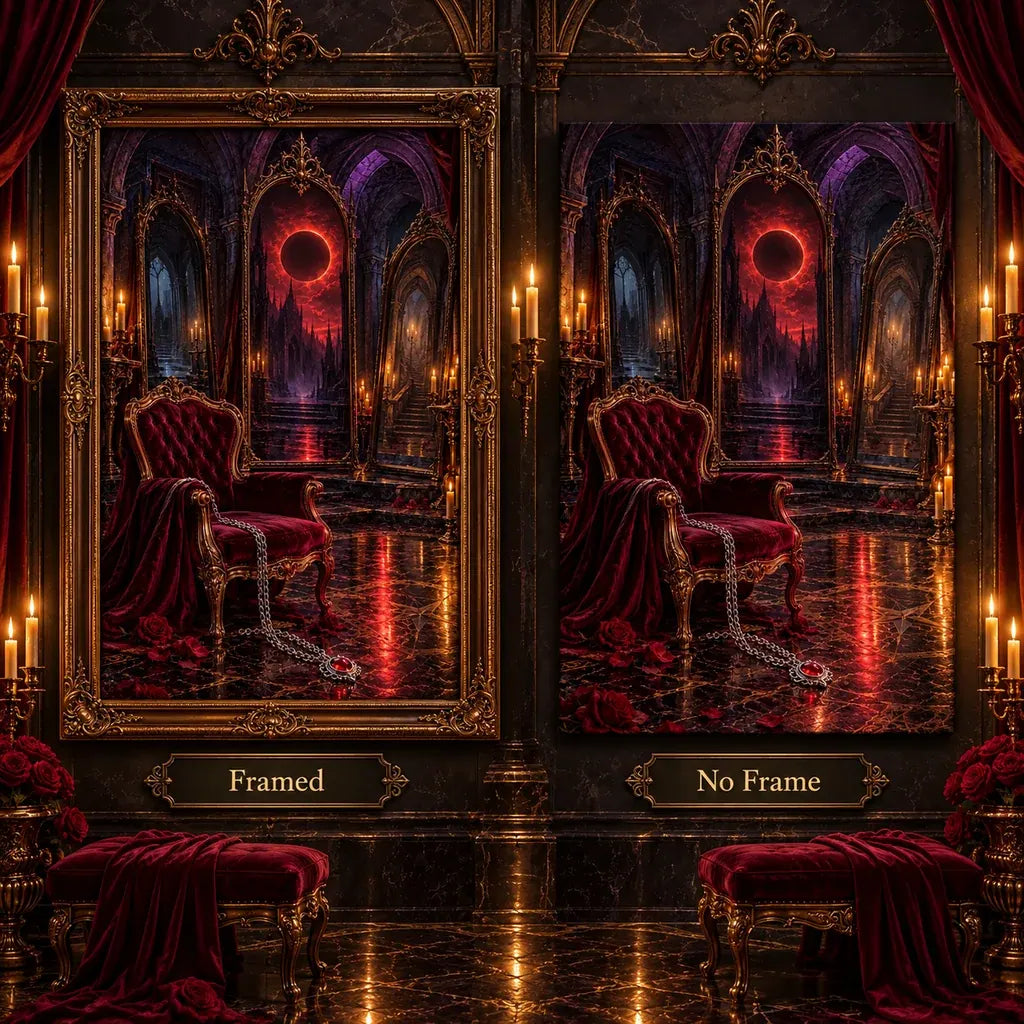 Framed and no-frame comparison for the mirror labyrinth chamber design
