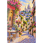 Montmartre Flower Street diamond and canvas detail