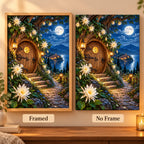 Framed and no-frame options for the moonlit garden door design