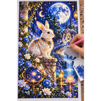 Moon Rabbit Celestial Garden diamond painting process