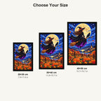 Moon Witch Raven Pumpkin Field — size comparison for 20 × 30, 30 × 40 and 40 × 50 cm