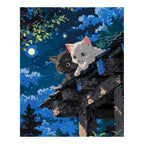 Original artwork for Moonlight Curiosity Diamond Painting Kit