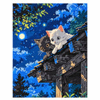 Finished diamond painting for Moonlight Curiosity Diamond Painting Kit