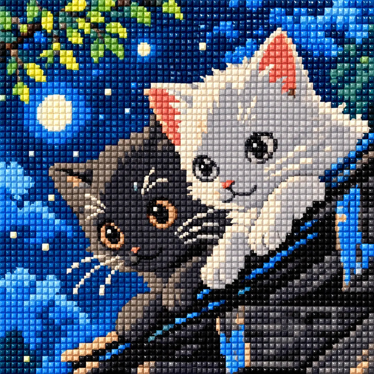 Diamond detail for Moonlight Curiosity Diamond Painting Kit