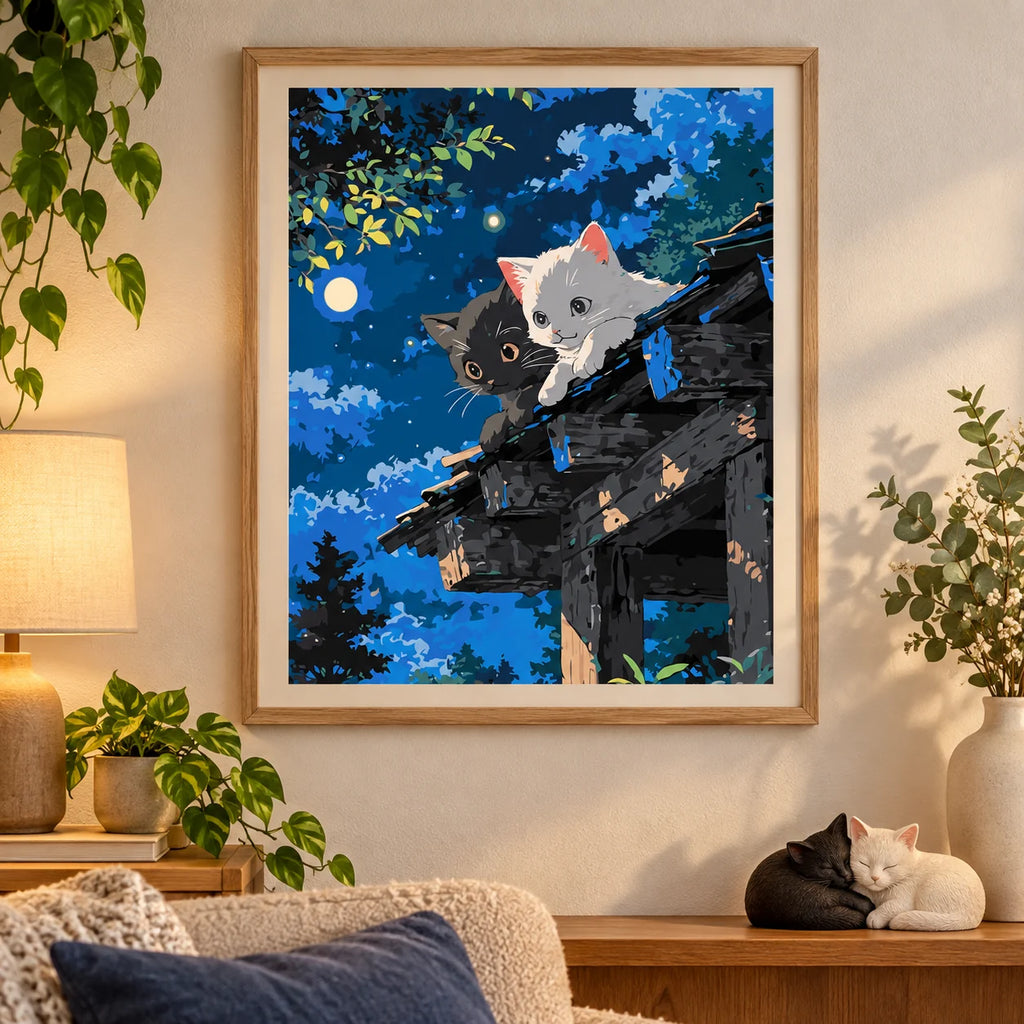 Home decor scene for Moonlight Curiosity Diamond Painting Kit