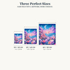 Size guide for Moonlit Floral Shore Diamond Painting Kit