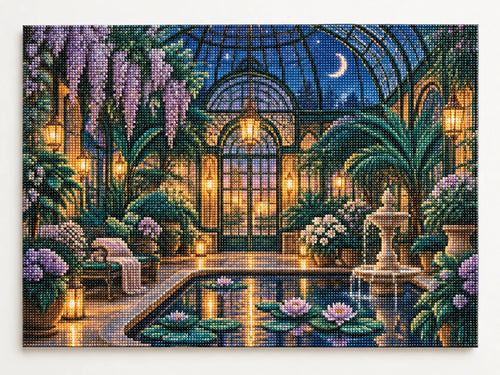 Original moonlit glasshouse diamond artwork