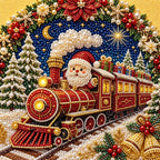 Moonlit Santa Christmas Train — detail image