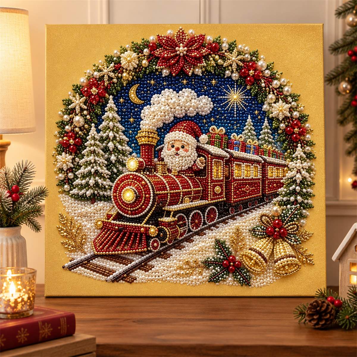 Moonlit Santa Christmas Train — room image