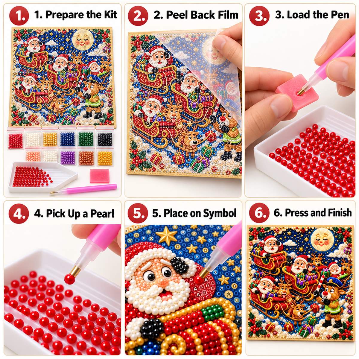 Moonlit Santa Sleigh Parade — tutorial image