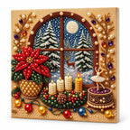 Moonlit Winter Window Pearl Diamond Painting Kit hero image