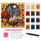 Moonlit Winter Window Pearl Diamond Painting Kit kit image