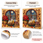 Moonlit Winter Window Pearl Diamond Painting Kit style image