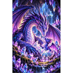 Mother Dragon Hatchling Crystal Nest — original artwork on a clean white background