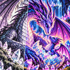 Mother Dragon Hatchling Crystal Nest — close-up canvas and resin drill detail