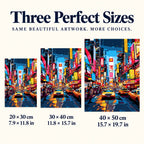 Three canvas sizes for Neon Rush Hour