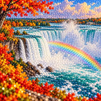 Close-up of drill details in the Niagara Falls diamond painting.