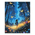 Original artwork for Night Flight In Blue Woods Diamond Painting Kit