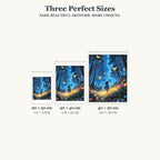 Size guide for Night Flight In Blue Woods Diamond Painting Kit