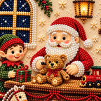 North Pole Workshop Pearl Diamond Painting Kit detail image