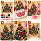 Six-step pearl painting tutorial for the Nutcracker Christmas Tree design.